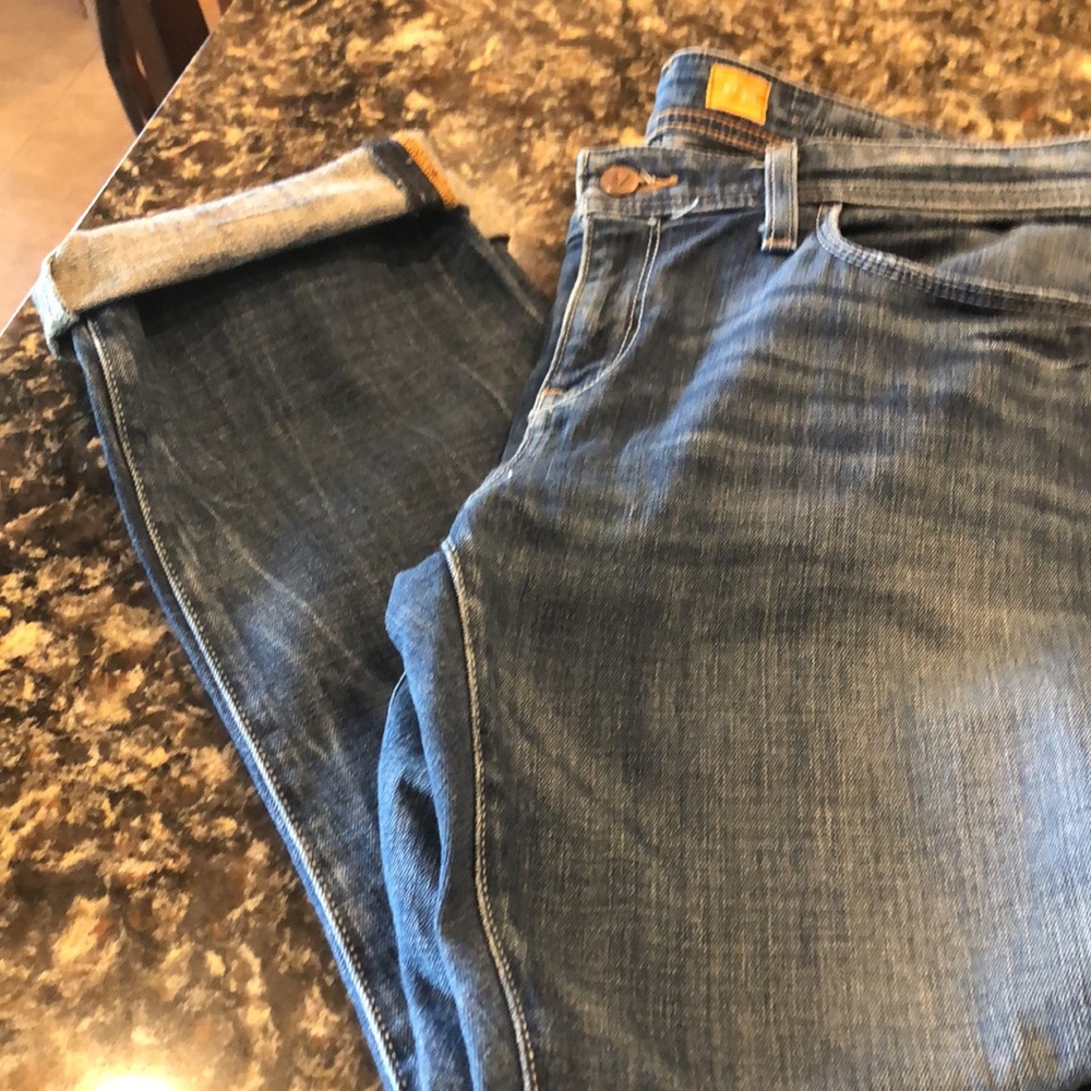 Pilcro and the Letterpress Women's Boyfriend Jeans - Faded Blue Wash - Picture 3 of 5